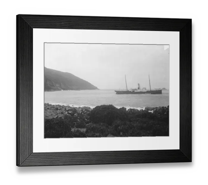 Framed Print : Sark - Landing at La Greve De La Ville ( SS Courier ) 1927 Framed Print : Sark - Landing at La Greve De La Ville ( SS Courier ) 1927
