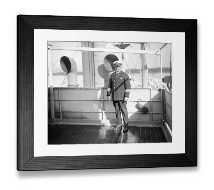 Framed Print : Captain Rheinburg of the SS Nord Friesland 1928 Framed Print : Captain Rheinburg of the SS Nord Friesland 1928