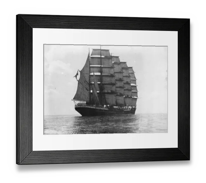 Framed Print : Kobenhavn. Sailing ship. 1924