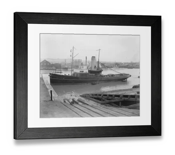 Framed Print : Trover salvage ship and tug stationed at Cowes, Isle of Wight and belonging to Framed Print : Trover salvage ship and tug stationed at Cowes, Isle of Wight and belonging to