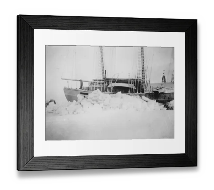 Framed Print : Daring attempt to drift across polar sea. Helplessly locked in ice for twenty four months Framed Print : Daring attempt to drift across polar sea. Helplessly locked in ice for twenty four months