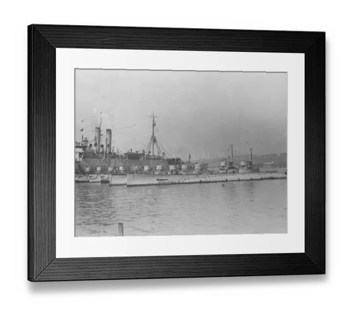 Framed Print : Two submarines of thes type are seen with submarines of the R type 1920 Framed Print : Two submarines of thes type are seen with submarines of the R type 1920