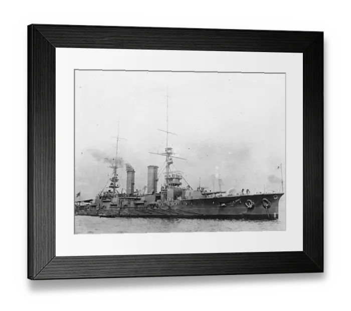 Framed Print : Great Japanese Naval Disaster. Many ships reported sunk by tidal waves The battleship