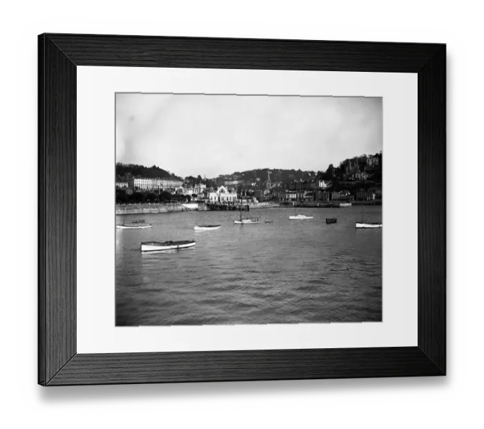 Framed Print : A view of Torquay Harbour. 1 February 1928 Framed Print : A view of Torquay Harbour. 1 February 1928