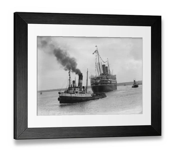 Framed Print : The Prince of Wales home again. HRH arrives at Southampton. The Empress of France