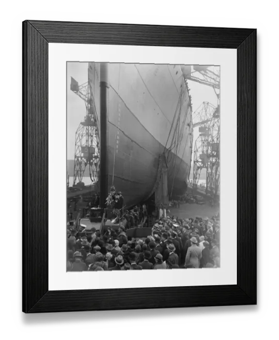 Framed Print : HMS Nelson a Nelson-class battleship launched on Thursday at the Armstrong Yard, Walker on Tyne Framed Print : HMS Nelson a Nelson-class battleship launched on Thursday at the Armstrong Yard, Walker on Tyne