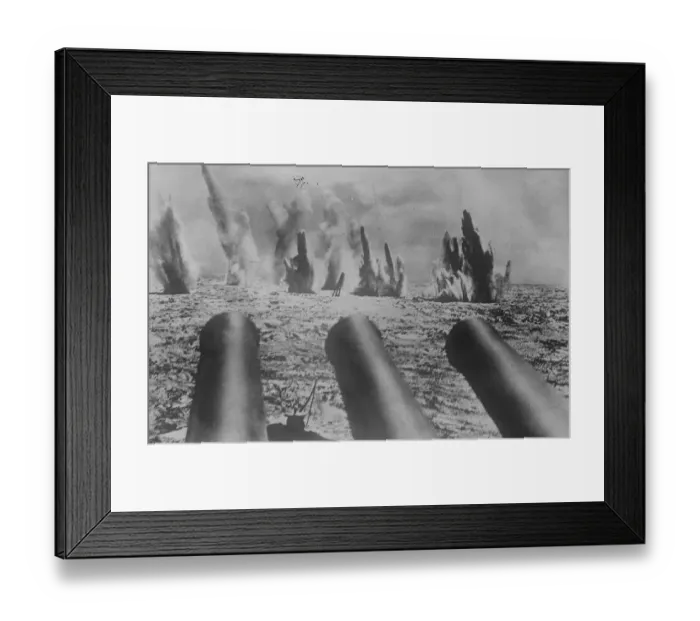 Framed Print : An amazing snapshot of American battleship target practice at sea 30 June 1921 Framed Print : An amazing snapshot of American battleship target practice at sea 30 June 1921