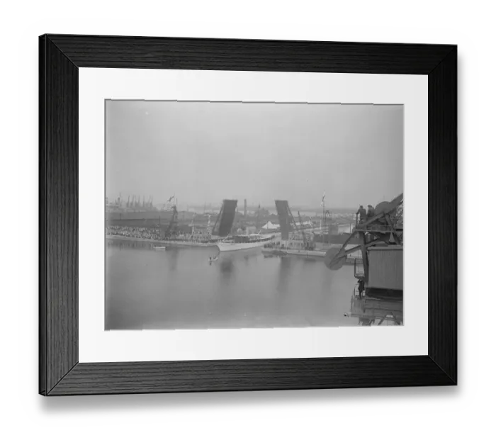 Framed Print : Royal visit to dockland The King and Queen opening the extension of the Royal Albert Framed Print : Royal visit to dockland The King and Queen opening the extension of the Royal Albert