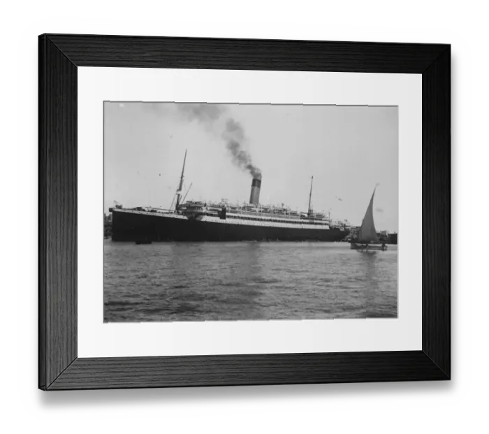 Framed Print : SS Megantic coaling in Port Said harbour with troops on board for the Far East. 4 Framed Print : SS Megantic coaling in Port Said harbour with troops on board for the Far East. 4