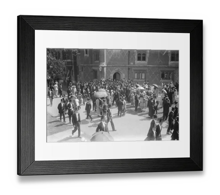 Framed Print : Fouth of June celebrations at Eton Calling absence in Westons yard 4 June 1925 Framed Print : Fouth of June celebrations at Eton Calling absence in Westons yard 4 June 1925