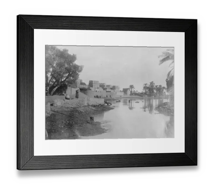 Framed Print : Lord Canarvons treasure find. A panorama of the eastern end of Luxor, the scene Framed Print : Lord Canarvons treasure find. A panorama of the eastern end of Luxor, the scene