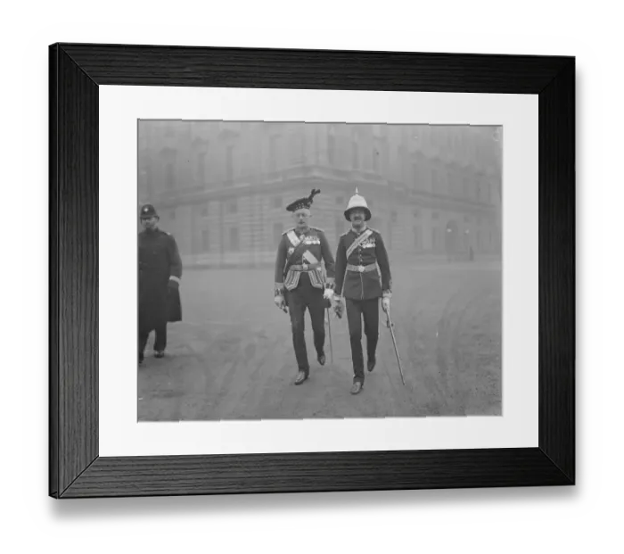 Framed Print : King holds an investiture. Colonel Smith, Royal Scots ( left ) and Colonel Hocken Framed Print : King holds an investiture. Colonel Smith, Royal Scots ( left ) and Colonel Hocken