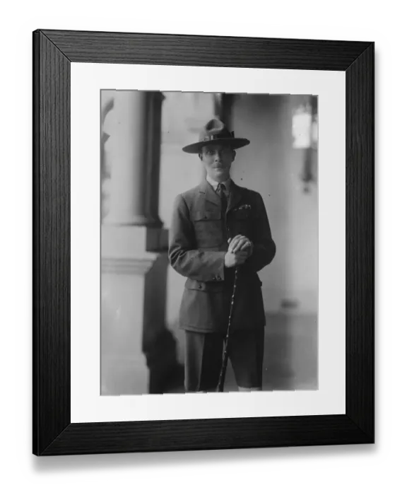 Framed Print : HE Lord Somers, Governor of Victoria Australia - in Scout Uniform. 10 January 1928 Framed Print : HE Lord Somers, Governor of Victoria Australia - in Scout Uniform. 10 January 1928