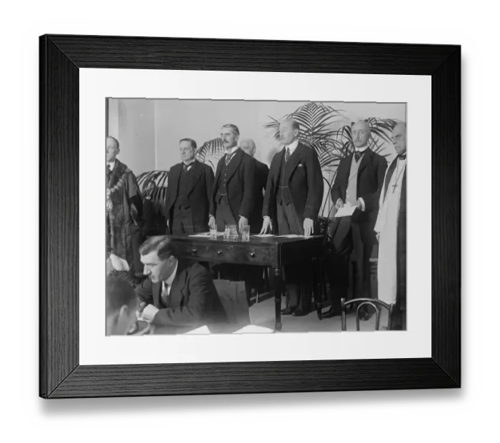 Framed Print : Mr Neville Chamberlain opens Middlesex hospital annexe. Left to right Sir John Bland Sutton Framed Print : Mr Neville Chamberlain opens Middlesex hospital annexe. Left to right Sir John Bland Sutton