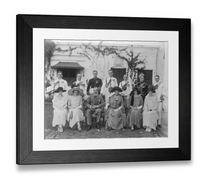 Framed Print : The Lord and Lady Goschen and family with staff. 10 May 1924 Framed Print : The Lord and Lady Goschen and family with staff. 10 May 1924
