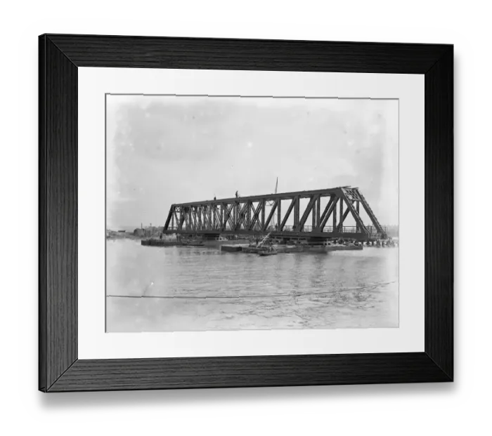 Framed Print : Tilbury, 450 tons road bridge, constructed by the Cleveland bridge and engineering co ltd