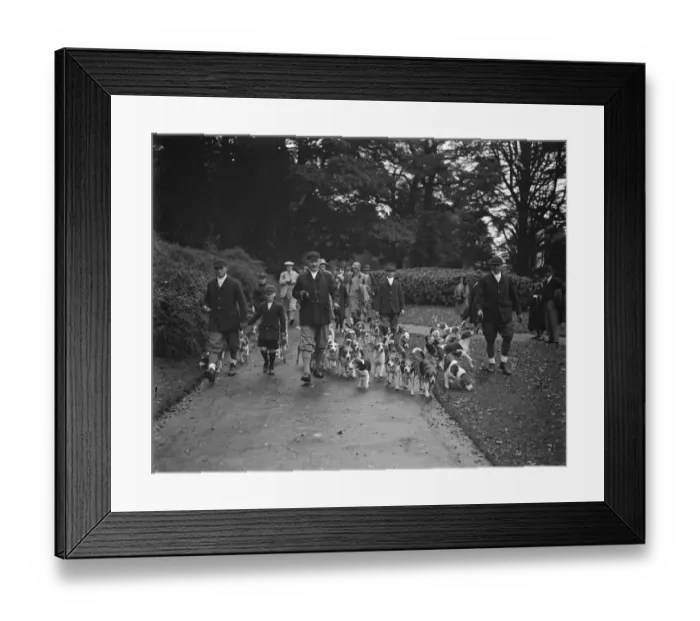 Framed Print : Lord Cornwallis, Master of the Linton Beagles. Lord Cornwallis with the pack
