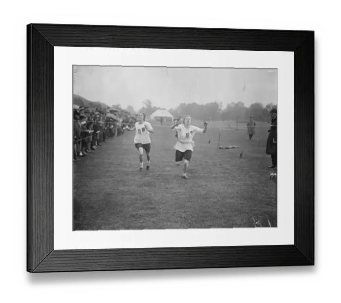 Framed Print : W A A A at Bromley Miss Trickey wins Half mile 18 August 1923