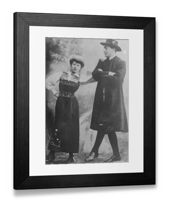 Framed Print : Sweden Picturesque Swedish custom the betrothal dance October 1921