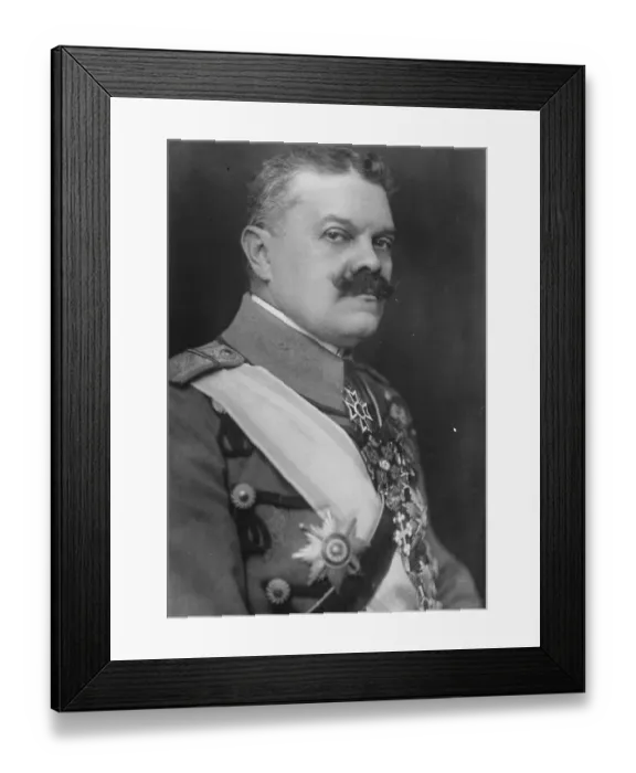 Framed Print : Ready for Prince Carol. General Nikoleanu, Chief of the Romanian secret Police