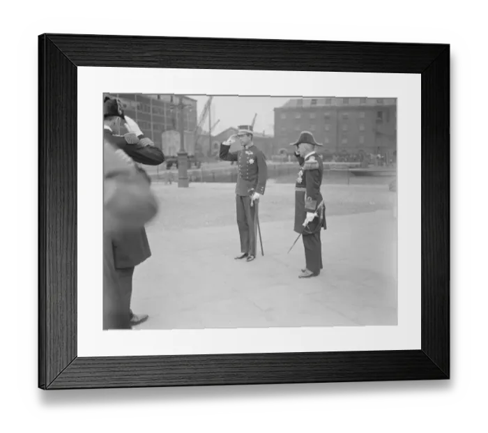 Framed Print : The Crown Prince of Sweden and Lady Louise Mountbatten visit Swedish Battle Squadron at Sheerness Framed Print : The Crown Prince of Sweden and Lady Louise Mountbatten visit Swedish Battle Squadron at Sheerness