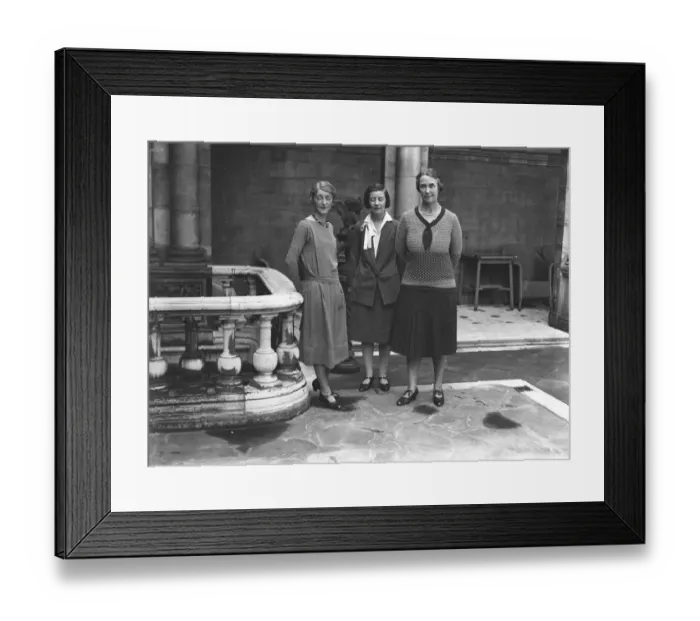 Framed Print : At the American Womens Club - Mrs Christophers ( with black tie )( Manageress or Secretary )