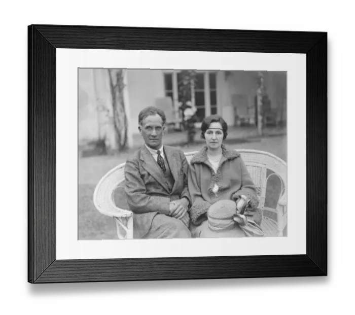Framed Print : Sir Herbert Barker ( The Famous Manipulative Surgeon ) with Lady Barker ( His wife Framed Print : Sir Herbert Barker ( The Famous Manipulative Surgeon ) with Lady Barker ( His wife