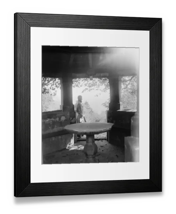 Framed Print : Cracow, Poland. A monk of the Camaldules, from the Monastery gardens, contemplates Framed Print : Cracow, Poland. A monk of the Camaldules, from the Monastery gardens, contemplates