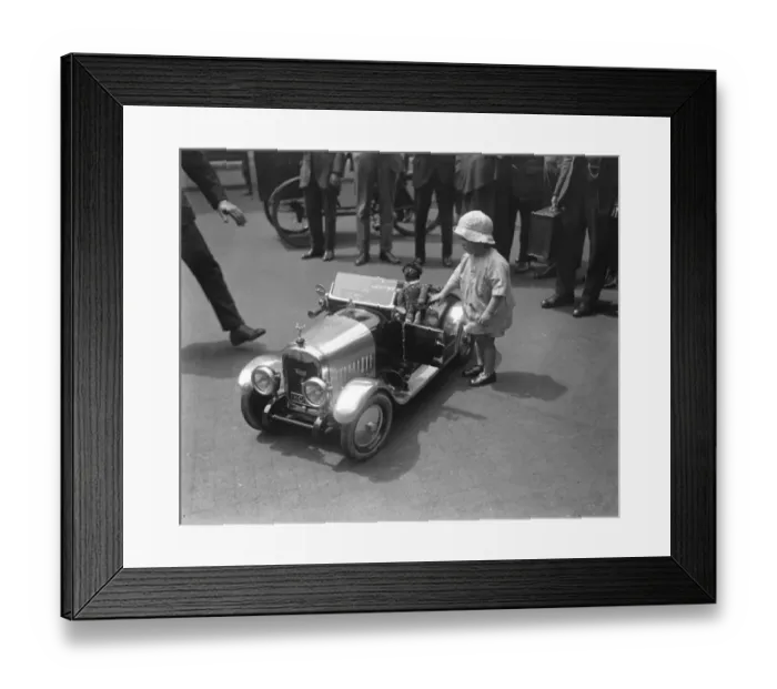 Framed Print : Londons Little Wonder Car A miniture motorcar which is eletrically driven. Complete