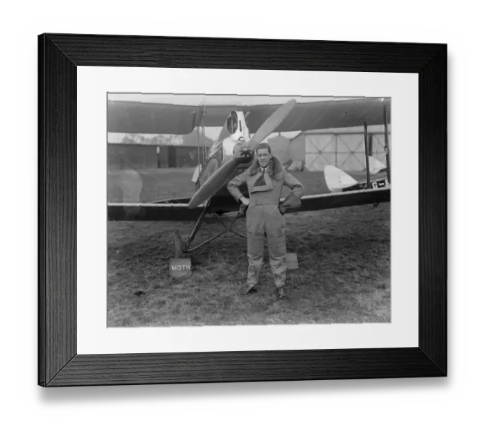 Framed Print : Mr F Roy Tuckett who is to fly to the Cape to try and beat the record. 7 November 1929 Framed Print : Mr F Roy Tuckett who is to fly to the Cape to try and beat the record. 7 November 1929
