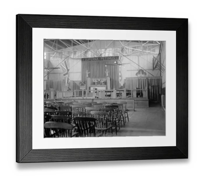 Framed Print : The interior of the church at RAF Cranwell training centre, showing how the electric Framed Print : The interior of the church at RAF Cranwell training centre, showing how the electric