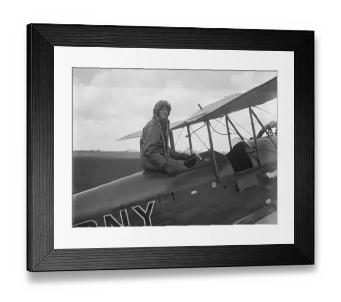 Framed Print : More women learning to fly. London pupils who show skill and coolness. Mrs Simon Framed Print : More women learning to fly. London pupils who show skill and coolness. Mrs Simon
