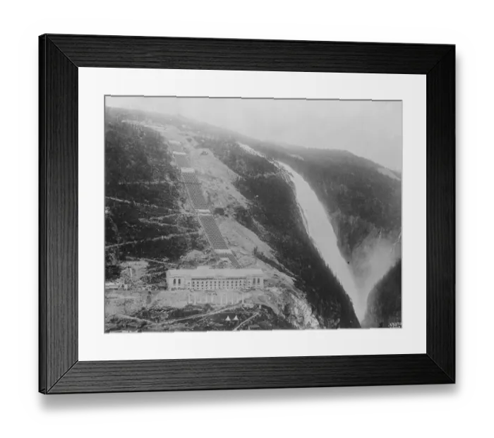 Framed Print : Wealth From The Air Ten huge steel tubes tapping a Norwegian River above a water fall Framed Print : Wealth From The Air Ten huge steel tubes tapping a Norwegian River above a water fall