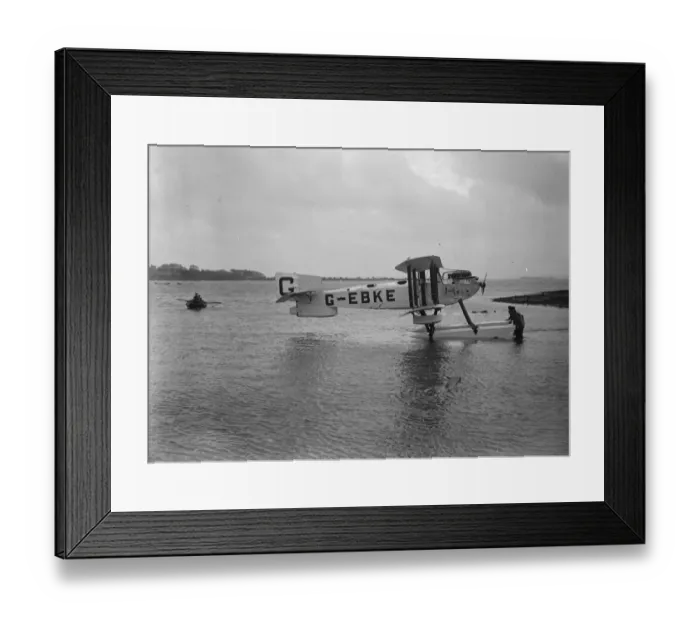 Framed Print : First seaplane wireless ambulance trials at Hamble. 10 October 1924 Framed Print : First seaplane wireless ambulance trials at Hamble. 10 October 1924