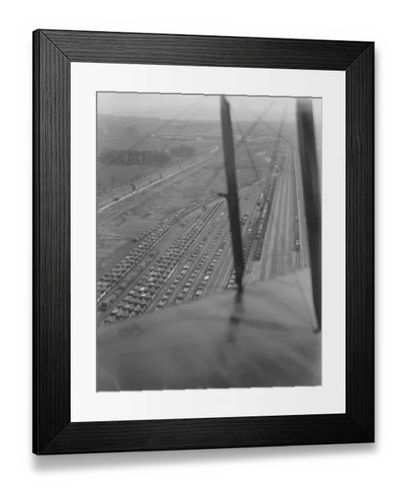 Framed Print : The Coal Crisis From the Air A remarkable photgraph taken from an aeroplane showing