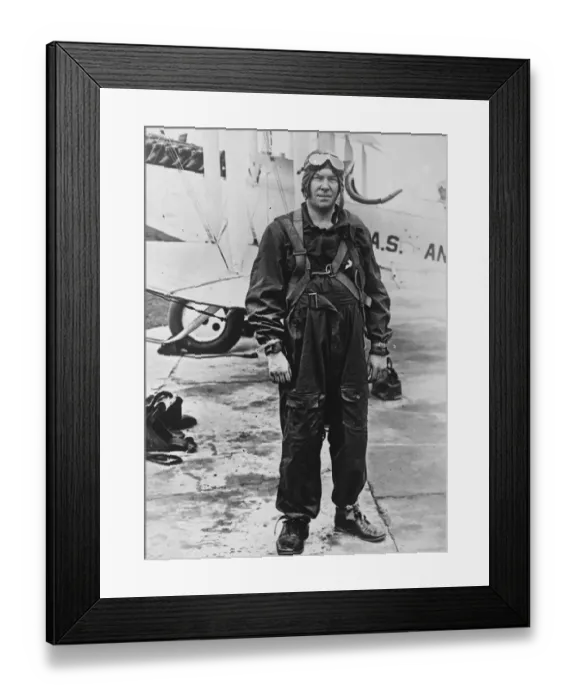 Framed Print : Lieutenant Allen P Snoddy, United States Navy Airforce, who flew from New York Framed Print : Lieutenant Allen P Snoddy, United States Navy Airforce, who flew from New York