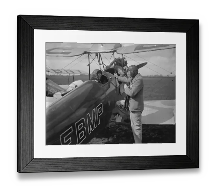 Framed Print : More women learning to fly. London pupils who show skill and coolness. Several Framed Print : More women learning to fly. London pupils who show skill and coolness. Several