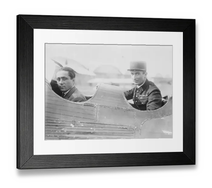 Framed Print : Lt Costa and Lt Vitiolles leave Le Bourget in attempt to beat the record for longest Framed Print : Lt Costa and Lt Vitiolles leave Le Bourget in attempt to beat the record for longest