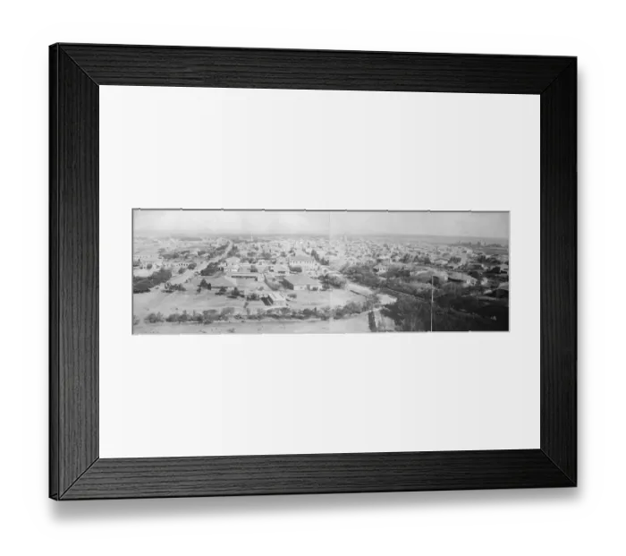 Framed Print : Indias new airport. A fine panorama of Karachi, which has just been definitely