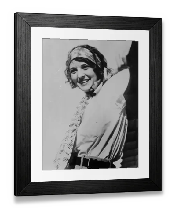 Framed Print : New York to Paris flight. Miss Ruth Elder, posed. 1927 Framed Print : New York to Paris flight. Miss Ruth Elder, posed. 1927