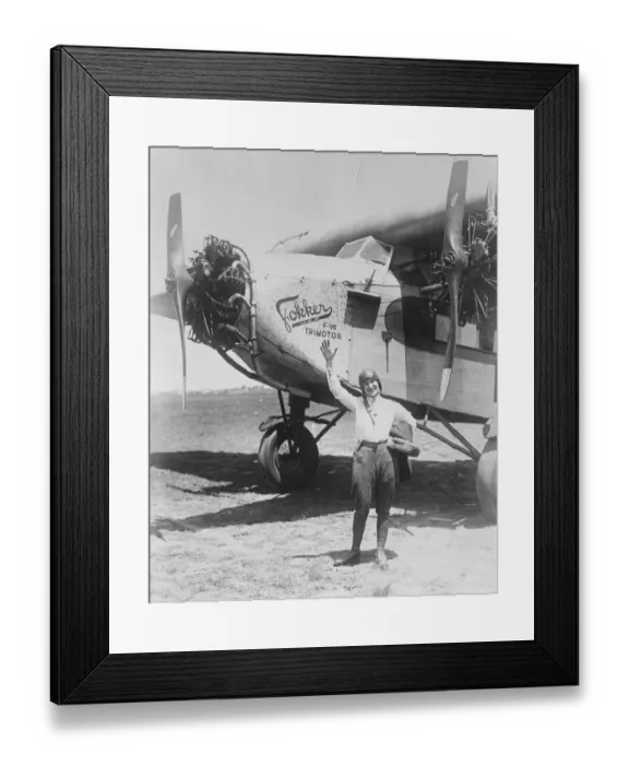 Framed Print : Woman aviator to atempt transatlantic flight to London. Mme Luba Phillipps will Framed Print : Woman aviator to atempt transatlantic flight to London. Mme Luba Phillipps will