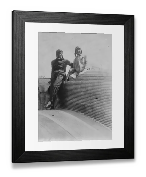 Framed Print : Berlin flyers to cross Atlantic. Risticz and Edzard, who will fly from Dessau Framed Print : Berlin flyers to cross Atlantic. Risticz and Edzard, who will fly from Dessau