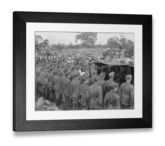 Framed Print : Funeral of the zeppelin crew at Potters Bar. 5 October 1916 Framed Print : Funeral of the zeppelin crew at Potters Bar. 5 October 1916