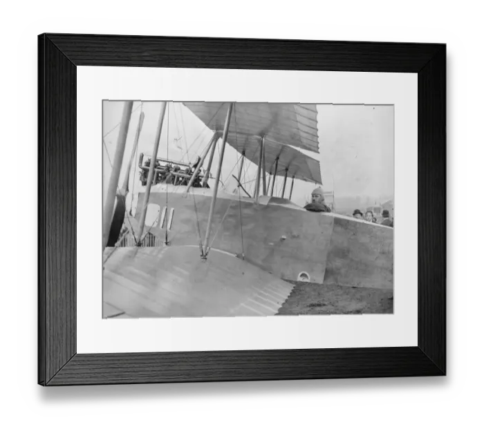 Framed Print : Thalen at Hendon aerodrome on an Albatross biplane 18 June 1921