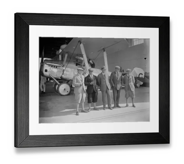 Framed Print : A group of the officials at Martlesham Aerodrome of Woodbridge, Suffolk. Left to Framed Print : A group of the officials at Martlesham Aerodrome of Woodbridge, Suffolk. Left to