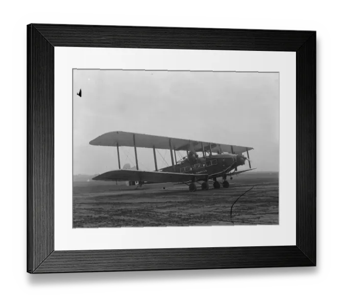 Framed Print : Safer air mail, huge machine with three motors. Sir Eric Geddes accepts at Croydon