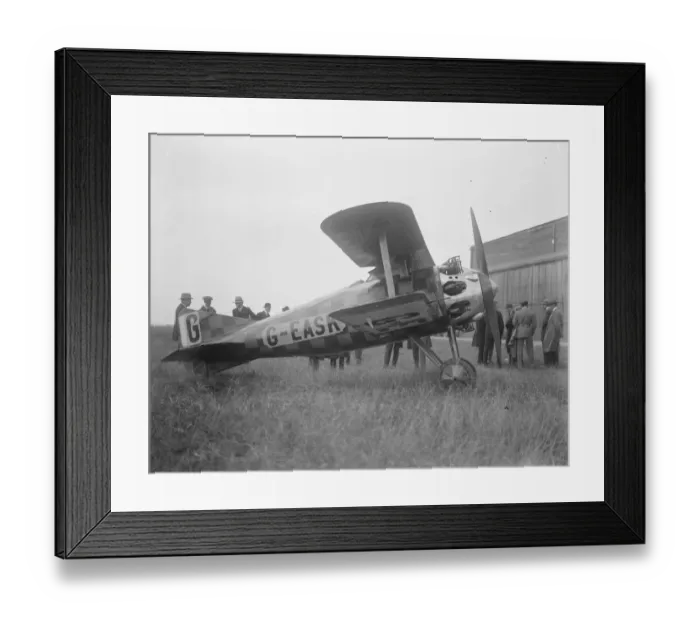 Framed Print : Woman Designs her Husbands Aeroplane Mrs E J Cox the American Airmen who flew a