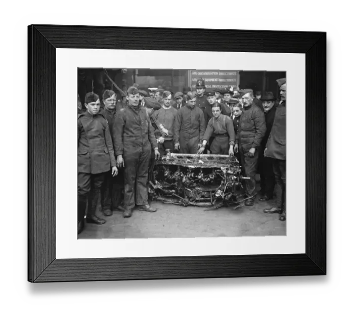 Framed Print : Removal of remains of zeppelin L21 from Adastral house to the grounds of the HAC in Sunhill Row Framed Print : Removal of remains of zeppelin L21 from Adastral house to the grounds of the HAC in Sunhill Row