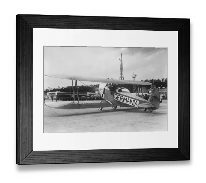 Framed Print : Germany to New York flight. The Germania to be piloted by Konnecke. 1927 Framed Print : Germany to New York flight. The Germania to be piloted by Konnecke. 1927