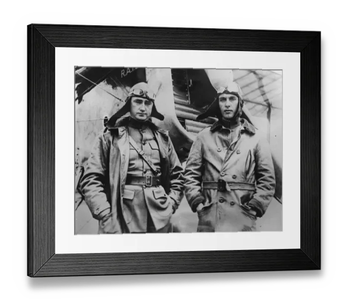 Framed Print : Airmen to fly for four days and nights. Take on fuel and suppliees whilein the air Captain Framed Print : Airmen to fly for four days and nights. Take on fuel and suppliees whilein the air Captain